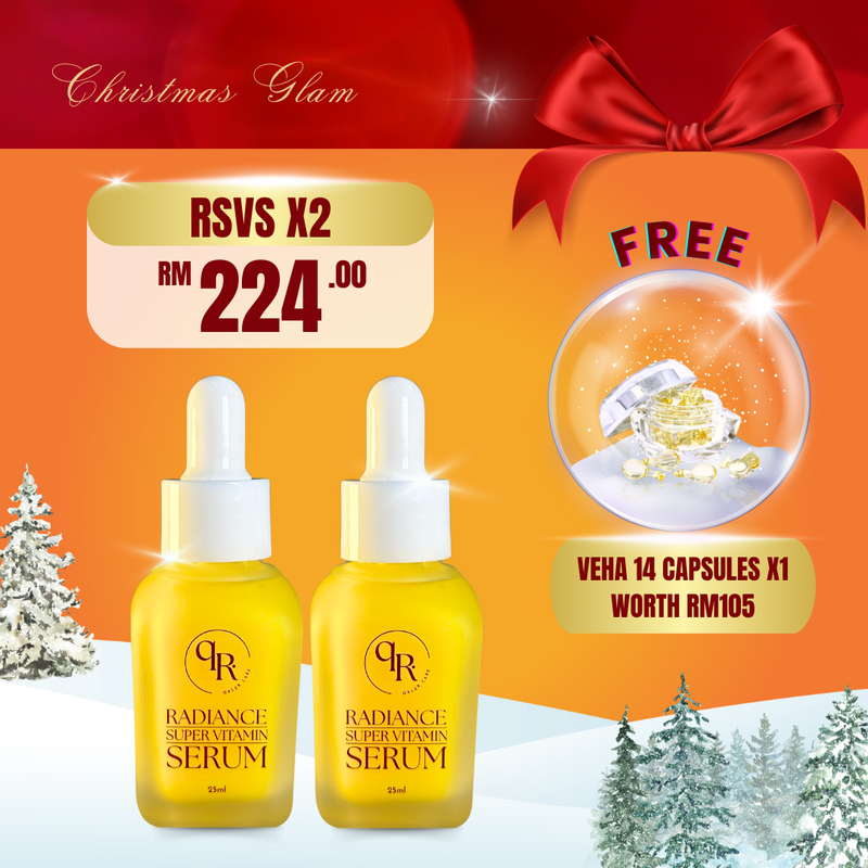 [Christmas Glam] Radiance Super Vitamin Serum (2 bottles) + FREE VEHA (14 capsules)