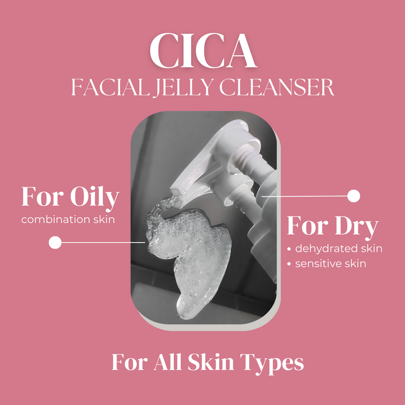 [qaleR Cosmetic] CICA Facial Jelly Cleanser - Gentle deep cleaning, Refreshing, Soothe & Calms