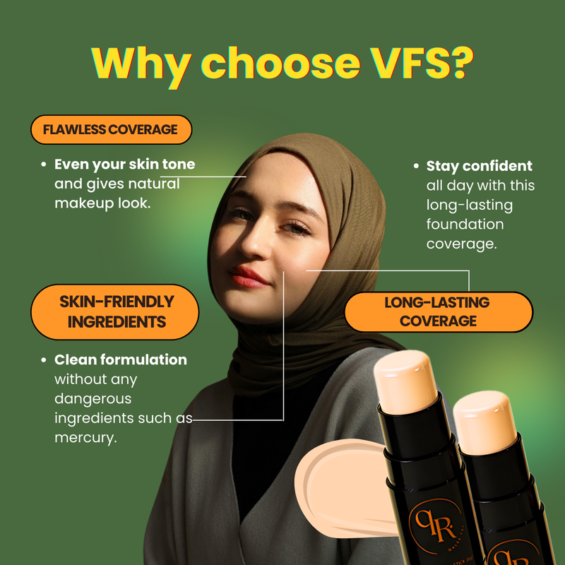 [RAYA SI ANGGUN] Vegan Foundation Stick (8g) + Vegan Foundation Stick (8g)